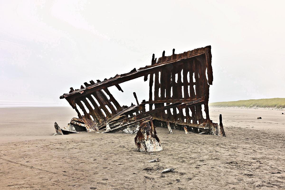 The Ribs. A photograph of Fort Stevens, Oregon.