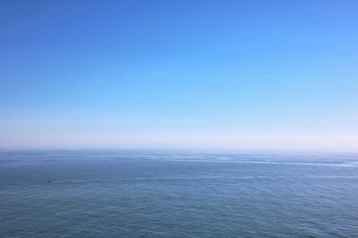 The Fog Line. A photograph of The Pacific, northern California.